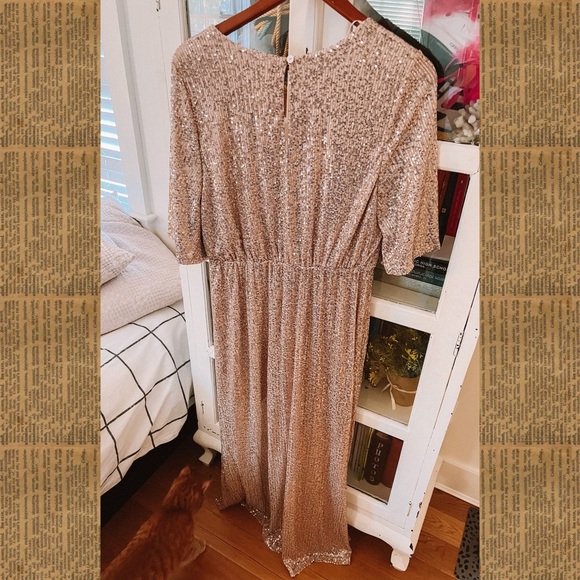 nwt! arula (altar’d state) adela rose gold maxi dress - Picture 6 of 9